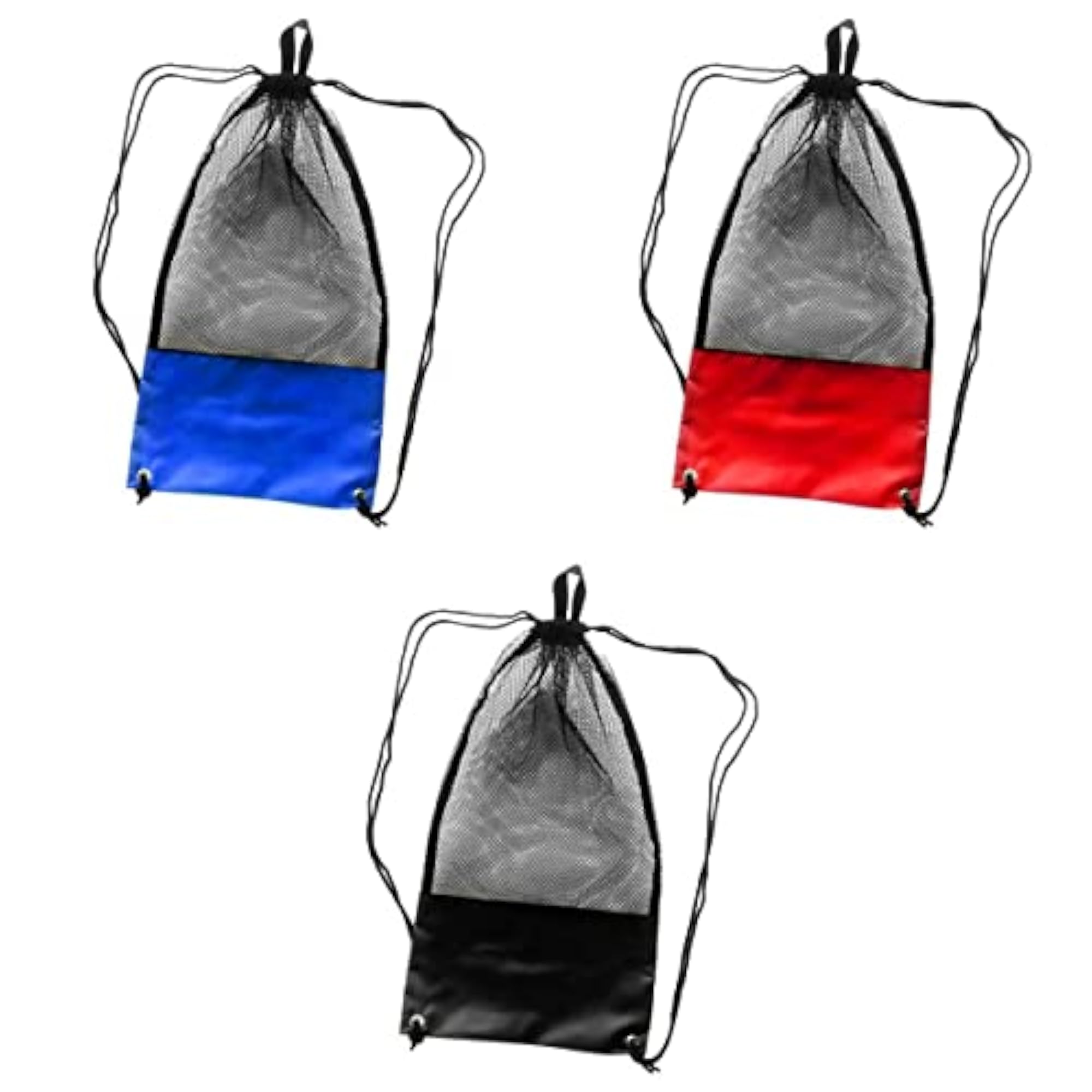 3pcs Scuba Diving Drawstring Mesh Stuff Sack Bag